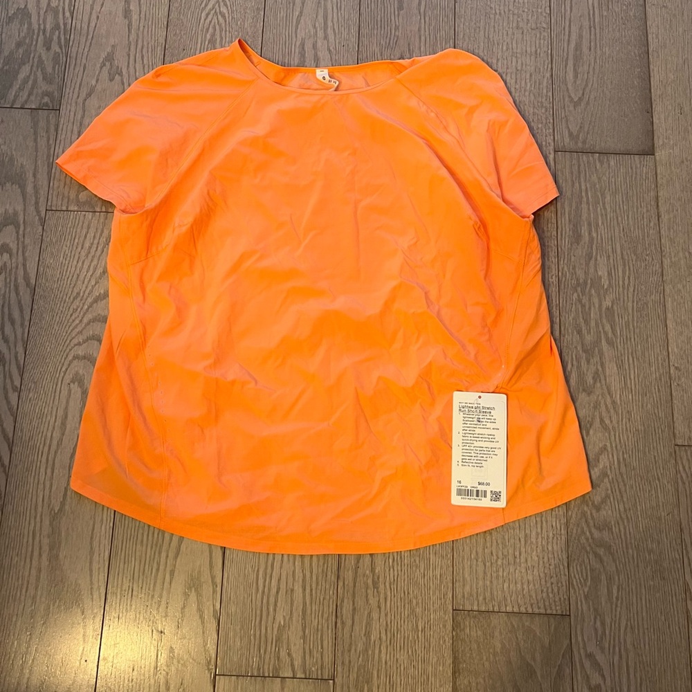 lululemon athletica Orange Short Sleeve Top